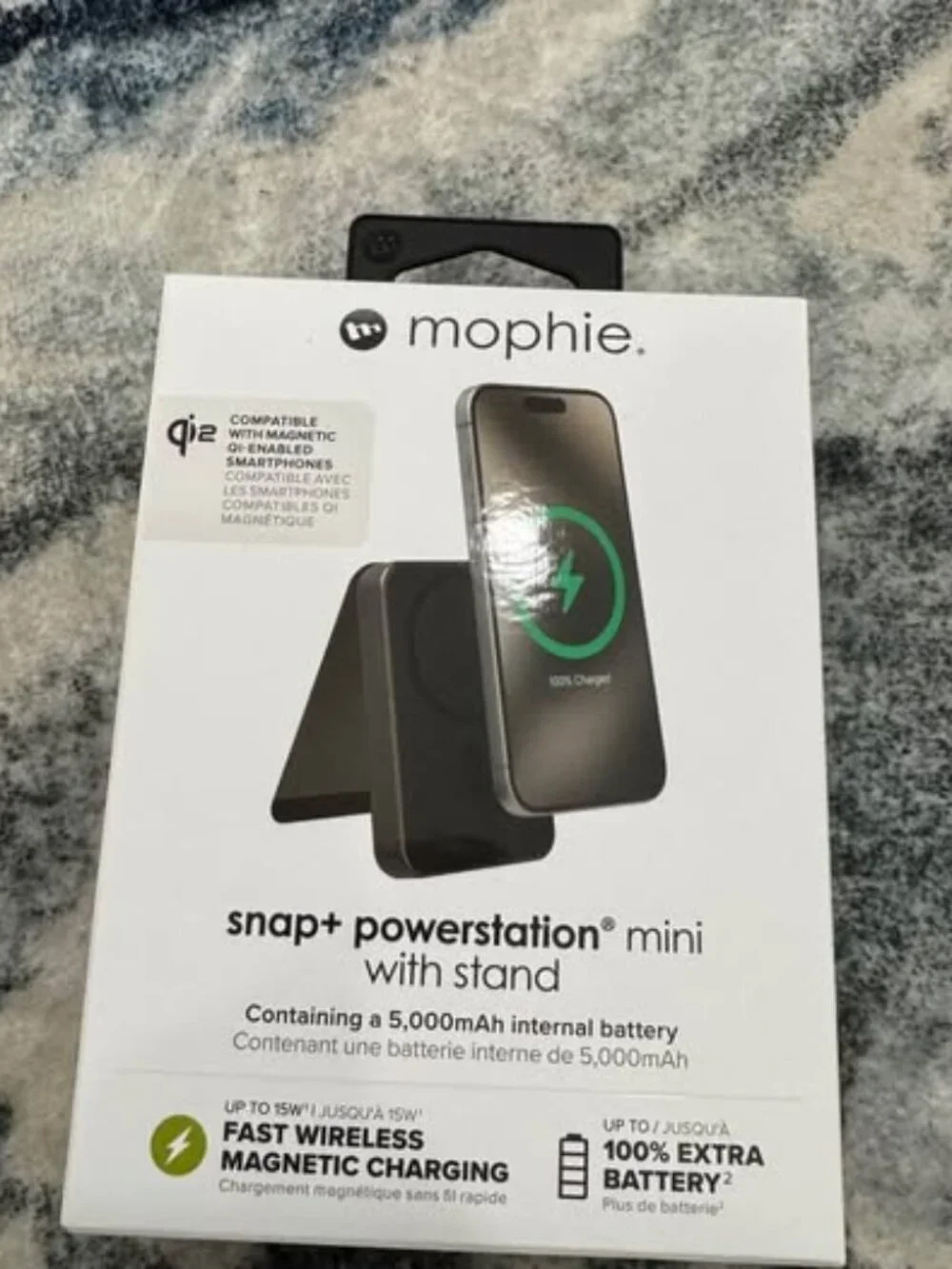 Mophie snap+ powerstation mini (5,000mAh) – Magnetic Wireless Charger + Stand